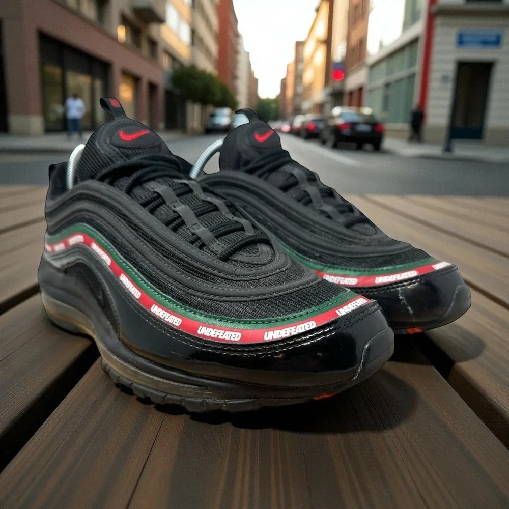NIKE AIR MAX 97 OG UNDFTD Black Red Green Men's Size 9.5 AJ1986 001 Undefeated